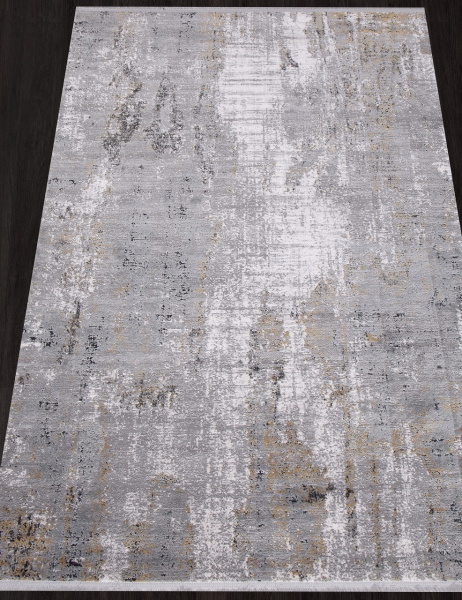 Турецкий прямоугольный ковёр B466A CREAM / ANTHRACITE