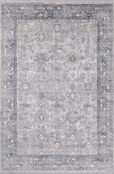Турецкий прямоугольный ковёр B647A CREAM / ANTHRACITE