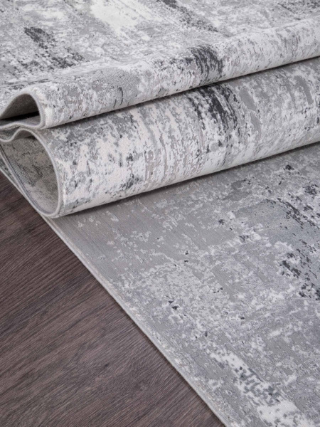 Турецкий прямоугольный ковёр P643A GRAY / CREAM