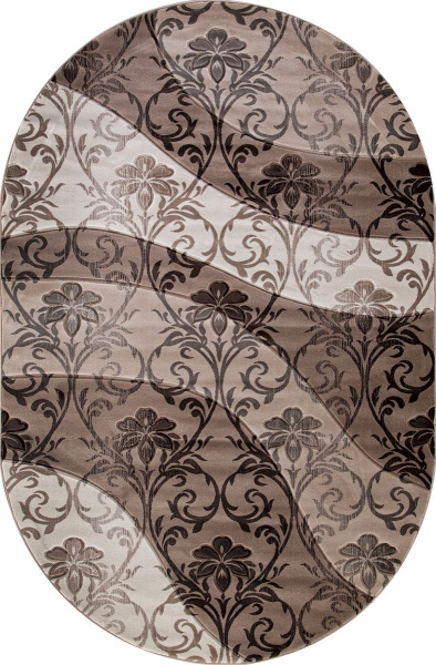 Российский овальный ковёр d268 BEIGE