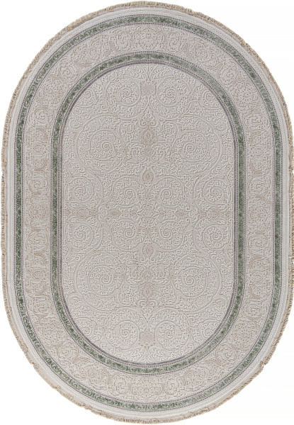Турецкий овальный ковёр 30896U CREAM / CREAM