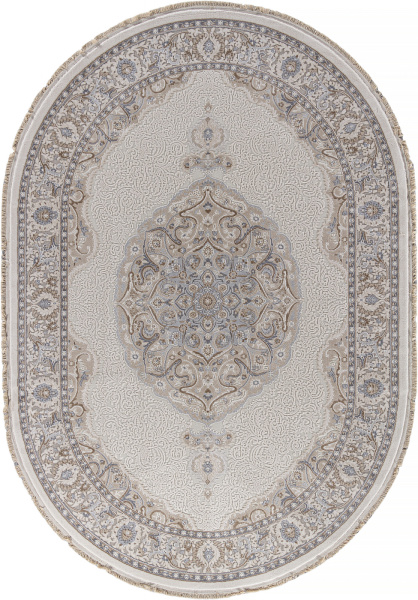 Турецкий овальный ковёр 35987Z CREAM / CREAM