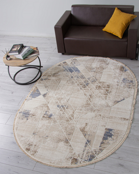 Турецкий овальный ковёр 35991Z BEIGE / CREAM