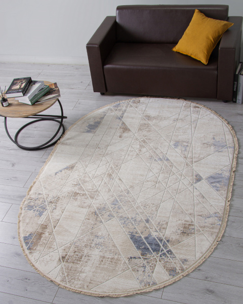 Турецкий овальный ковёр 35991Z BEIGE / CREAM