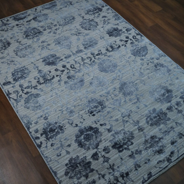 Турецкий прямоугольный ковёр  6046B L.Gray/D.Blue