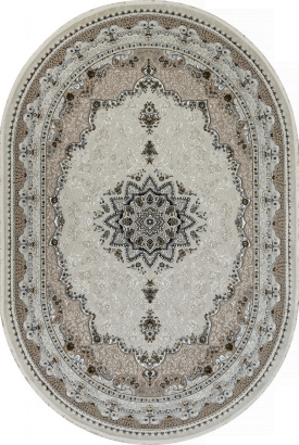 Турецкий овальный ковёр O1463 061 CREAM