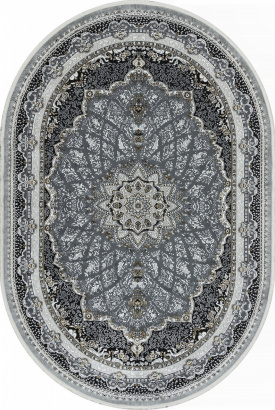 Турецкий овальный ковёр O1463 091 BLACK
