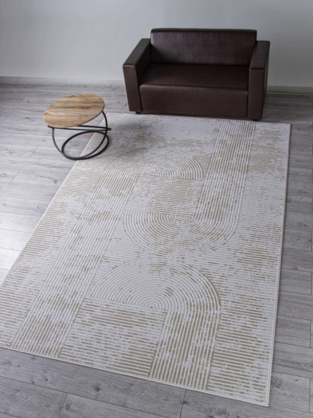 Российский прямоугольный ковёр F537 CREAM-BEIGE