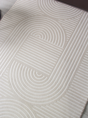 Российская прямоугольная дорожка F537 CREAM