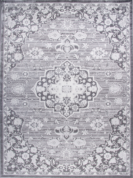 Российский прямоугольный ковёр F702 LIGHT GRAY