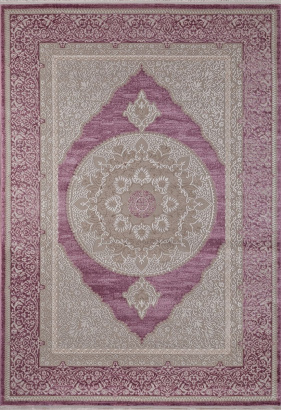 Турецкий прямоугольный ковёр D763 PINK
