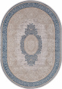 Турецкий овальный ковёр D764 BLUE
