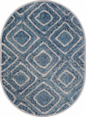 Турецкий овальный ковёр D856 BLUE