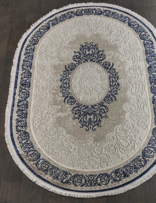 Турецкий овальный ковёр Z 1049 BLUE