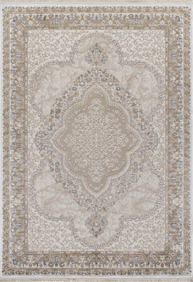 Турецкий прямоугольный ковёр 27226A BEIGE / BLUE