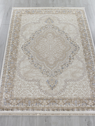 Турецкий прямоугольный ковёр 27226A BEIGE / NAVY