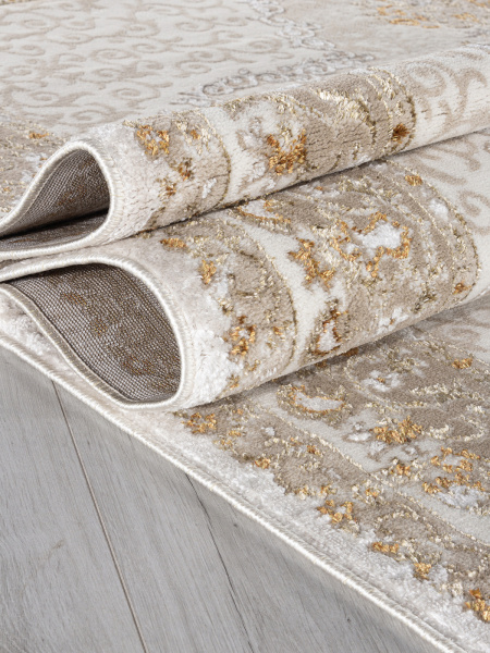 Турецкий прямоугольный ковёр 27226 BEIGE / BEIGE