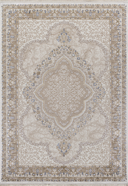 Турецкий прямоугольный ковёр 27226 BEIGE / BLUE