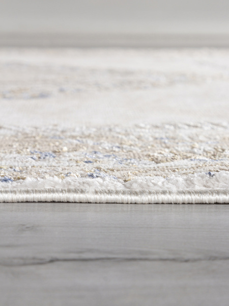 Турецкий прямоугольный ковёр 27226 BEIGE / BLUE