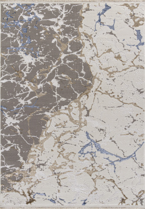 Турецкий прямоугольный ковёр 27231 GRY / BLUE