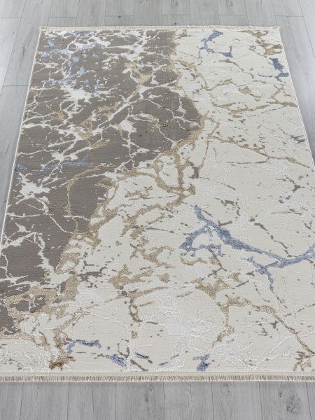 Турецкий прямоугольный ковёр 27231 GRY / BLUE