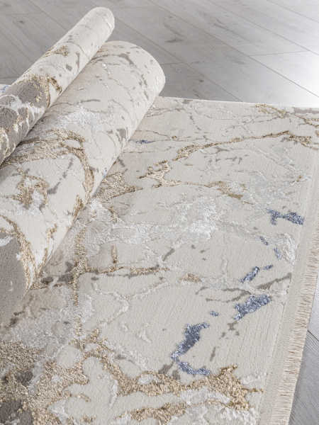 Турецкий прямоугольный ковёр 27231 GRY / BLUE