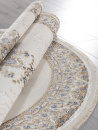 Турецкий овальный ковёр 27236 CREAM / BLUE