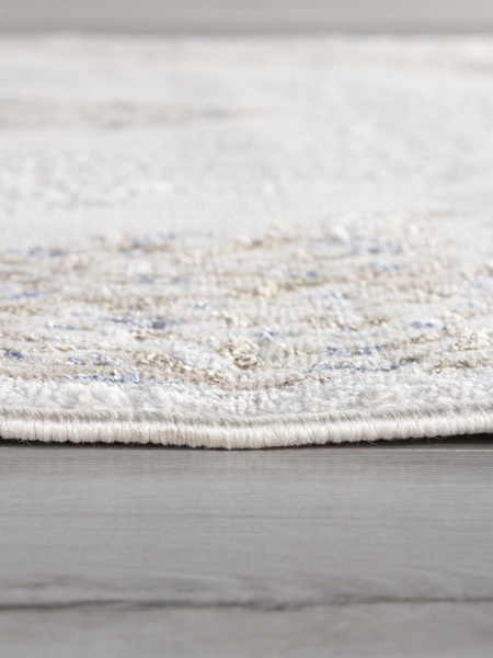 Турецкий прямоугольный ковёр 27236 CREAM / BLUE