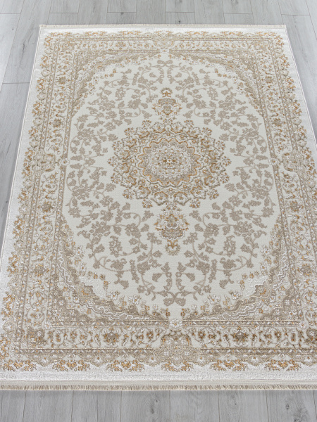 Турецкий прямоугольный ковёр 27239A CREAM / GOLD
