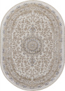 Турецкий овальный ковёр 27239A CREAM / NAVY
