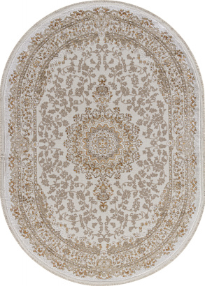 Турецкий овальный ковёр 27239 CREAM / BEIGE