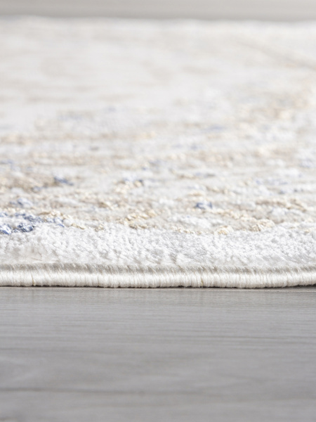 Турецкий прямоугольный ковёр 27239 CREAM / BLUE