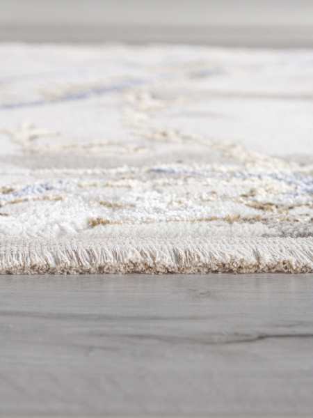 Турецкий овальный ковёр 27243 GRY / BLUE