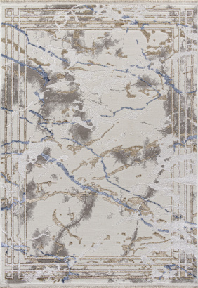 Турецкий прямоугольный ковёр 27243 GRY / BLUE