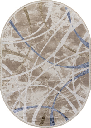 Турецкий овальный ковёр 27248 CREAM / BEIGE