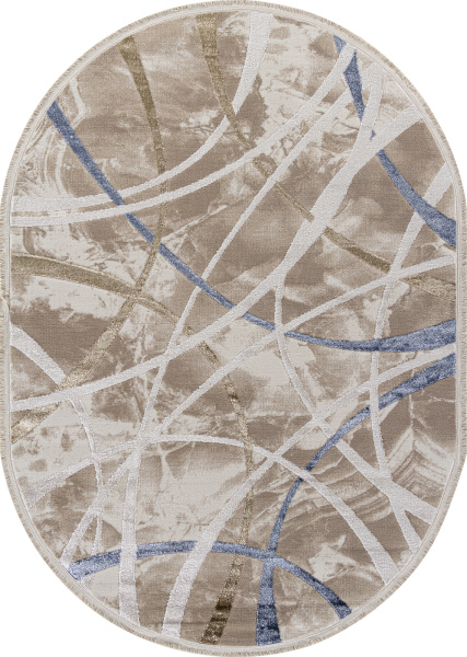 Турецкий овальный ковёр 27248 CREAM / BEIGE