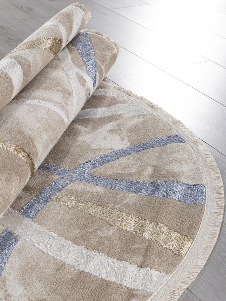 Турецкий овальный ковёр 27248 CREAM / BEIGE