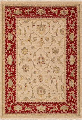 Турецкий прямоугольный ковёр 103-01-BK CREAM-RUST