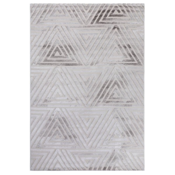 Турецкий прямоугольный ковёр  07673A M.GREY/L.GREY