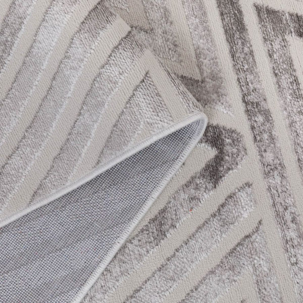Турецкий прямоугольный ковёр  07673A M.GREY/L.GREY