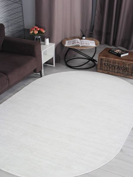 Турецкий овальный ковёр GL091W WHITE / WHITE