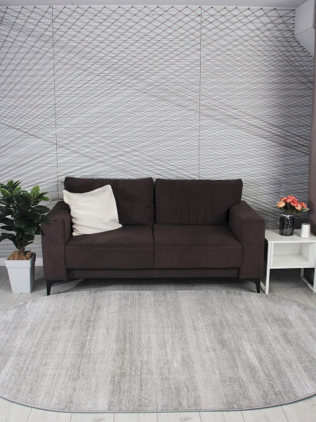 Турецкий овальный ковёр GL092G GREY / GREY