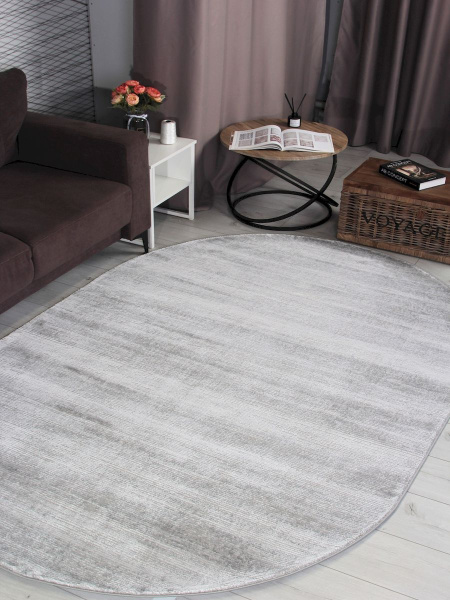 Турецкий овальный ковёр GL092G GREY / GREY