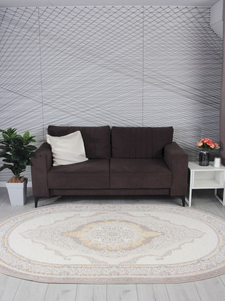 Турецкий овальный ковёр GL193A BROWN / BROWN