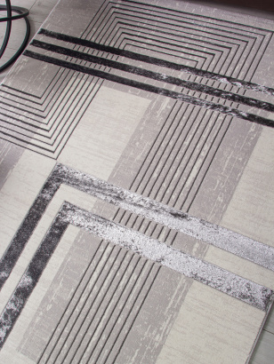 Турецкий прямоугольный ковёр 04075A CREAM HB / ICE GREY HB