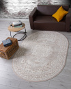 Турецкий овальный ковёр 04089A CREAM HB / LIGHT GRI HB