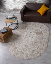 Турецкий овальный ковёр 04089A CREAM HB / LIGHT GRI HB