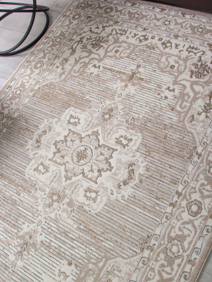 Турецкий прямоугольный ковёр 04089A CREAM HB / LIGHT GRI HB