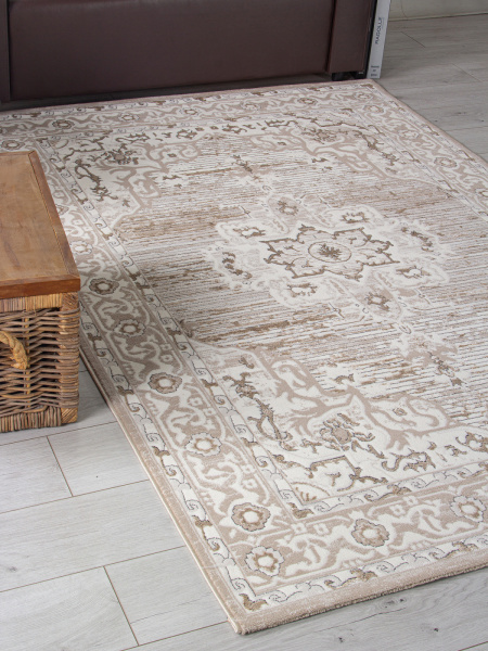 Турецкий прямоугольный ковёр 04089A CREAM HB / LIGHT GRI HB