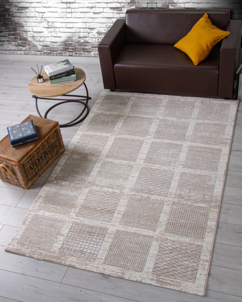 Турецкий прямоугольный ковёр 04251A BEIGE FDY / CREAM HB